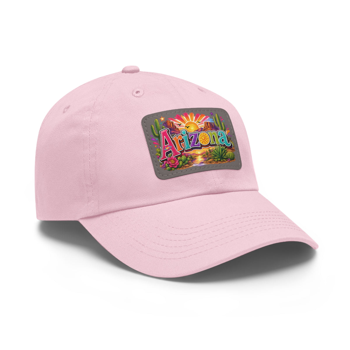 Arizona Sunset Leather Patch Dad Hat | State Patch Hat