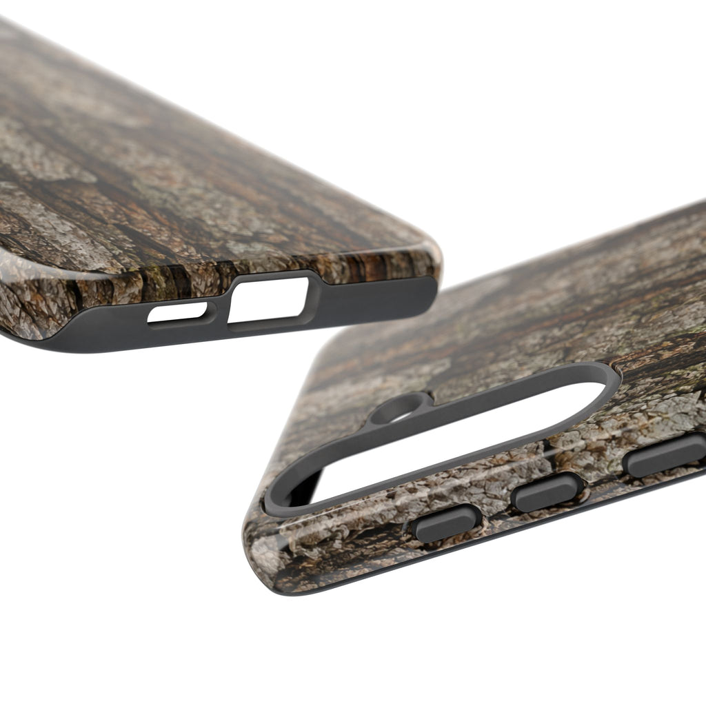 Bark Texture Phone Case - Rugged Woodland Camouflage for Nature Lovers
