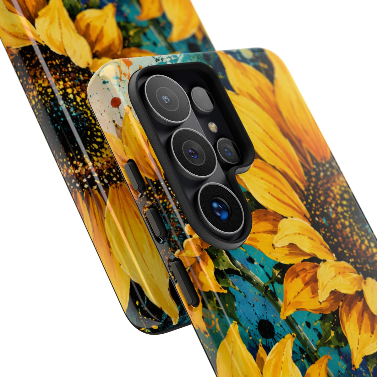 Sunflower Art Phone Case — Vibrant Yellow Floral Tough Case