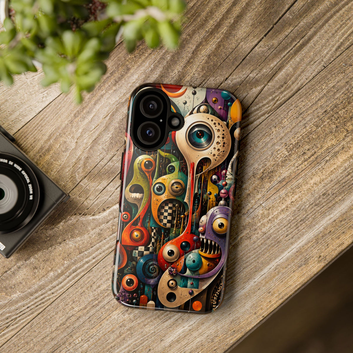 Surreal Monster Art Phone Case — Colorful Abstract Creature Design