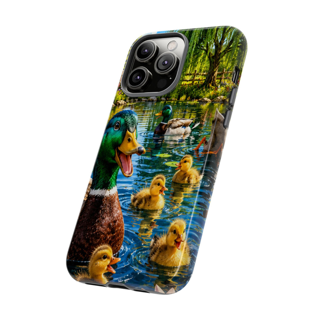 Duck Family Phone Case — Cute Mallard & Ducklings Protective Tough Case