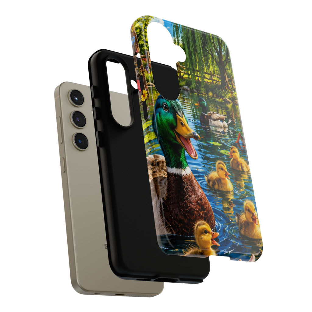 Duck Family Phone Case — Cute Mallard & Ducklings Protective Tough Case