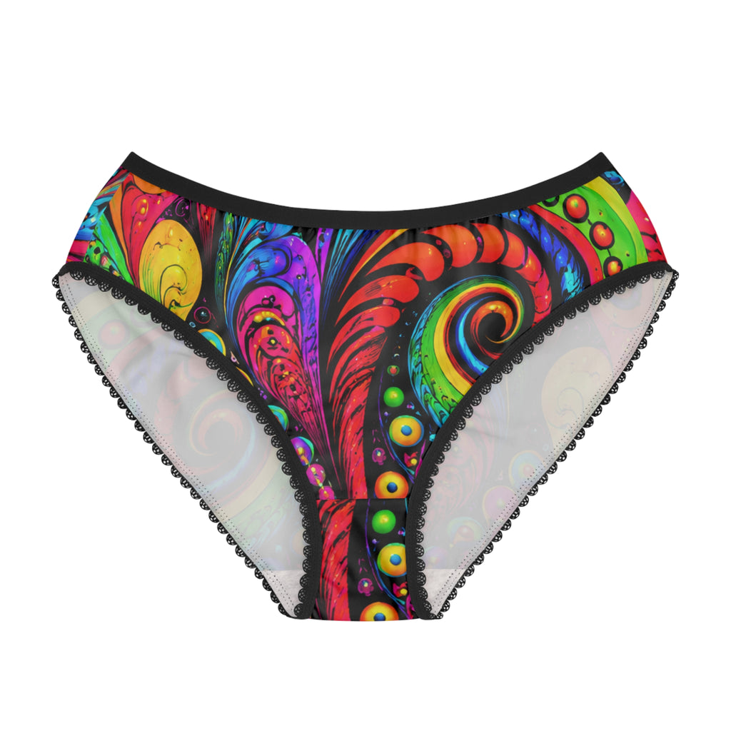 Women's Briefs — Psychedelic Rainbow Swirl All-Over Print