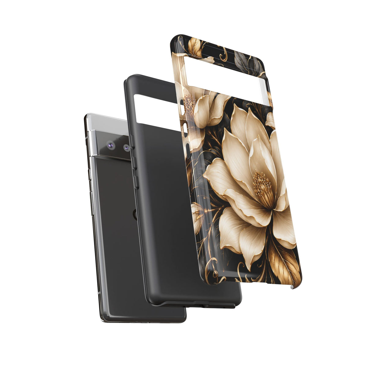 Floral Tough Case — Elegant Gold Magnolia Phone Case