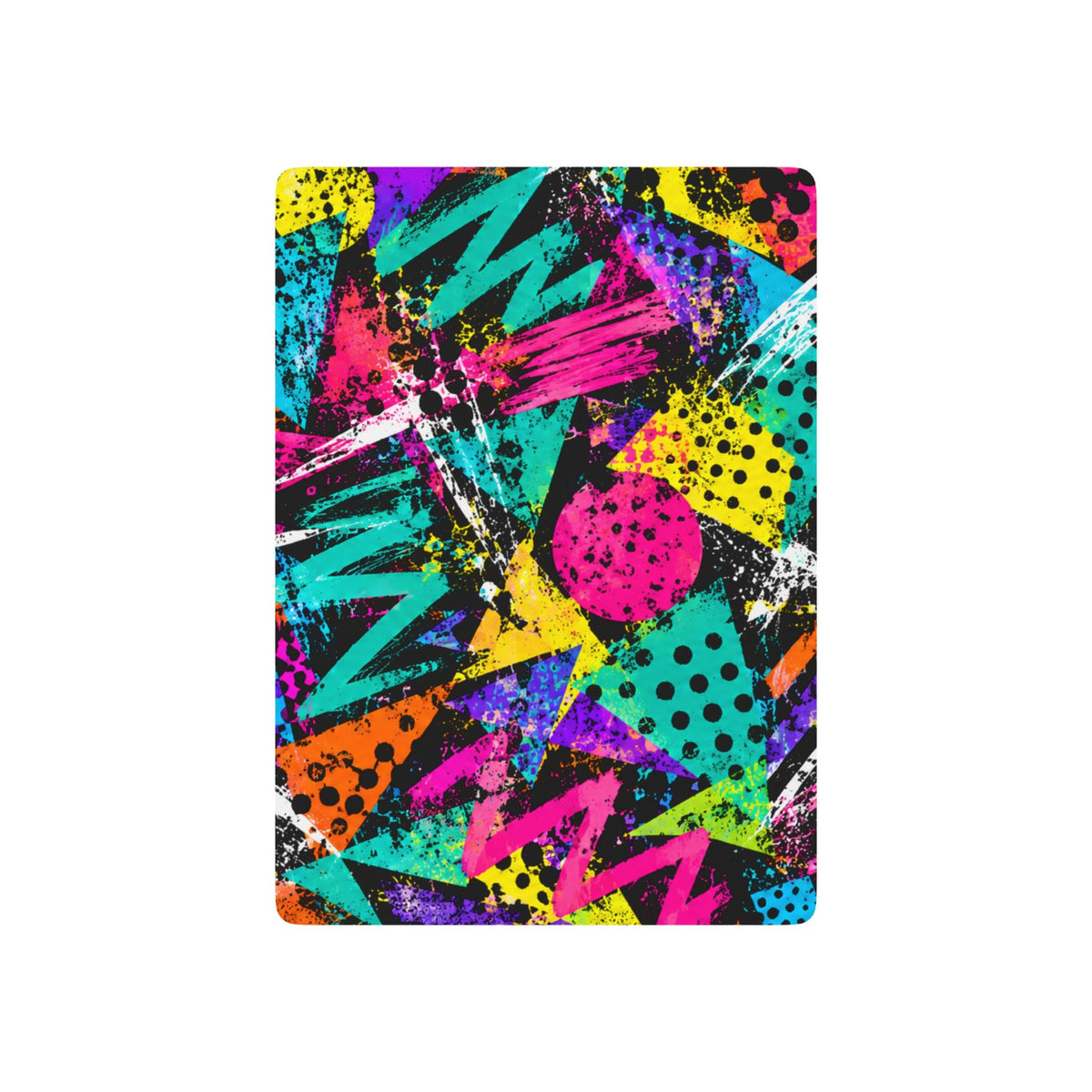 Retro Neon Abstract Poker Playing Cards — Vibrant 80s-Style Card Deck