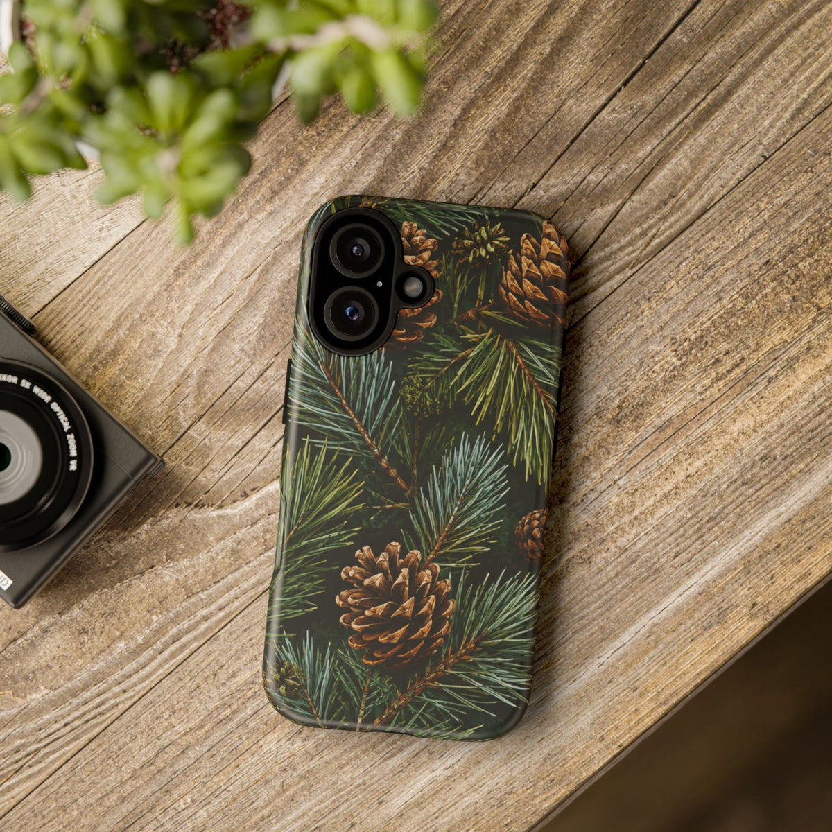 Pinecone Pines Phone Case — Festive Evergreen iPhone Cover