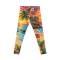 Tropical Sunset Leggings — Vibrant Beach Print Women's Leggings