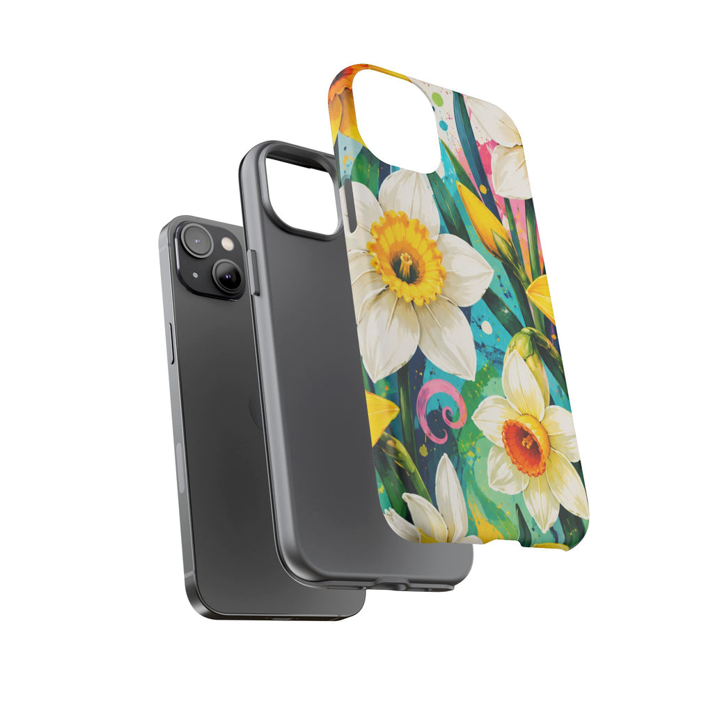 Daffodil Floral Phone Case — Bright Spring Garden Protective Cover