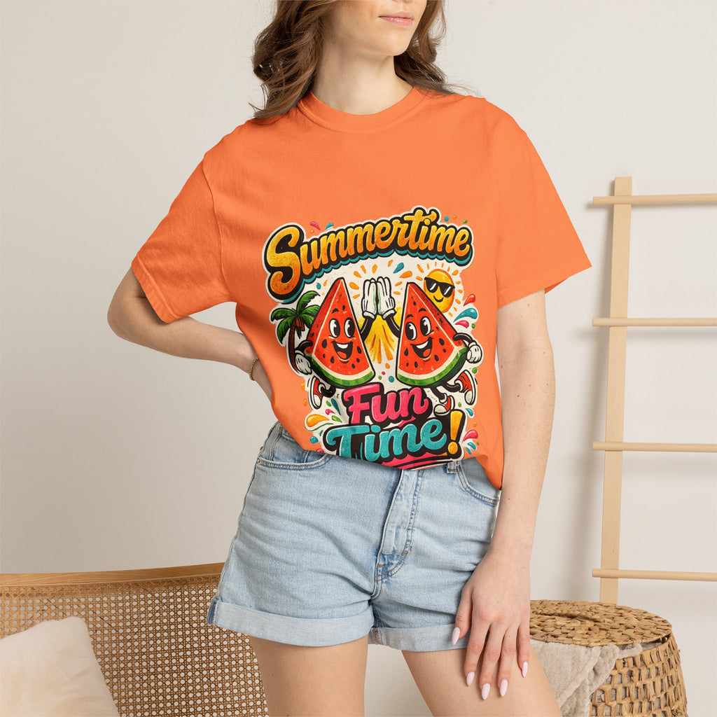 Summertime Fun Time Watermelon Graphic T-Shirt