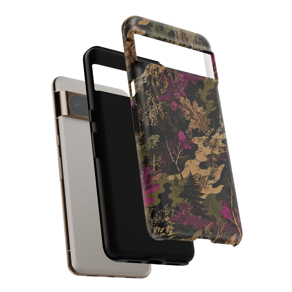 Camo Floral Tough Phone Case — Rugged Nature-Inspired Protection