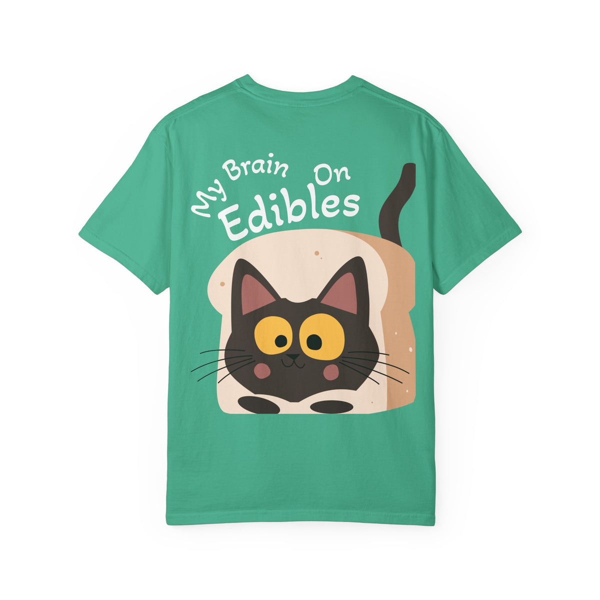 Black Cat in Toast T-Shirt | Cute Kawaii Kitty Illustration