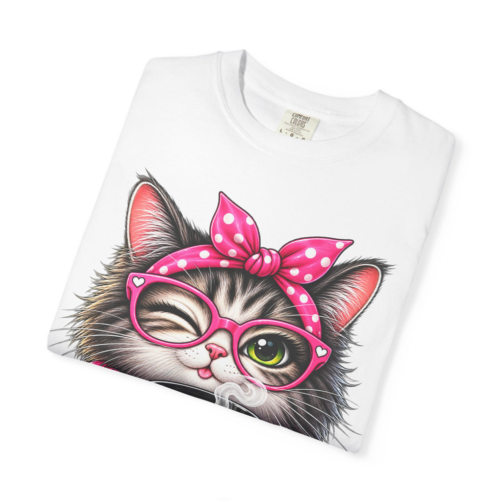 Cat Coffee Tee — "Coffee First Then People" Cute Cat Graphic T-Shirt