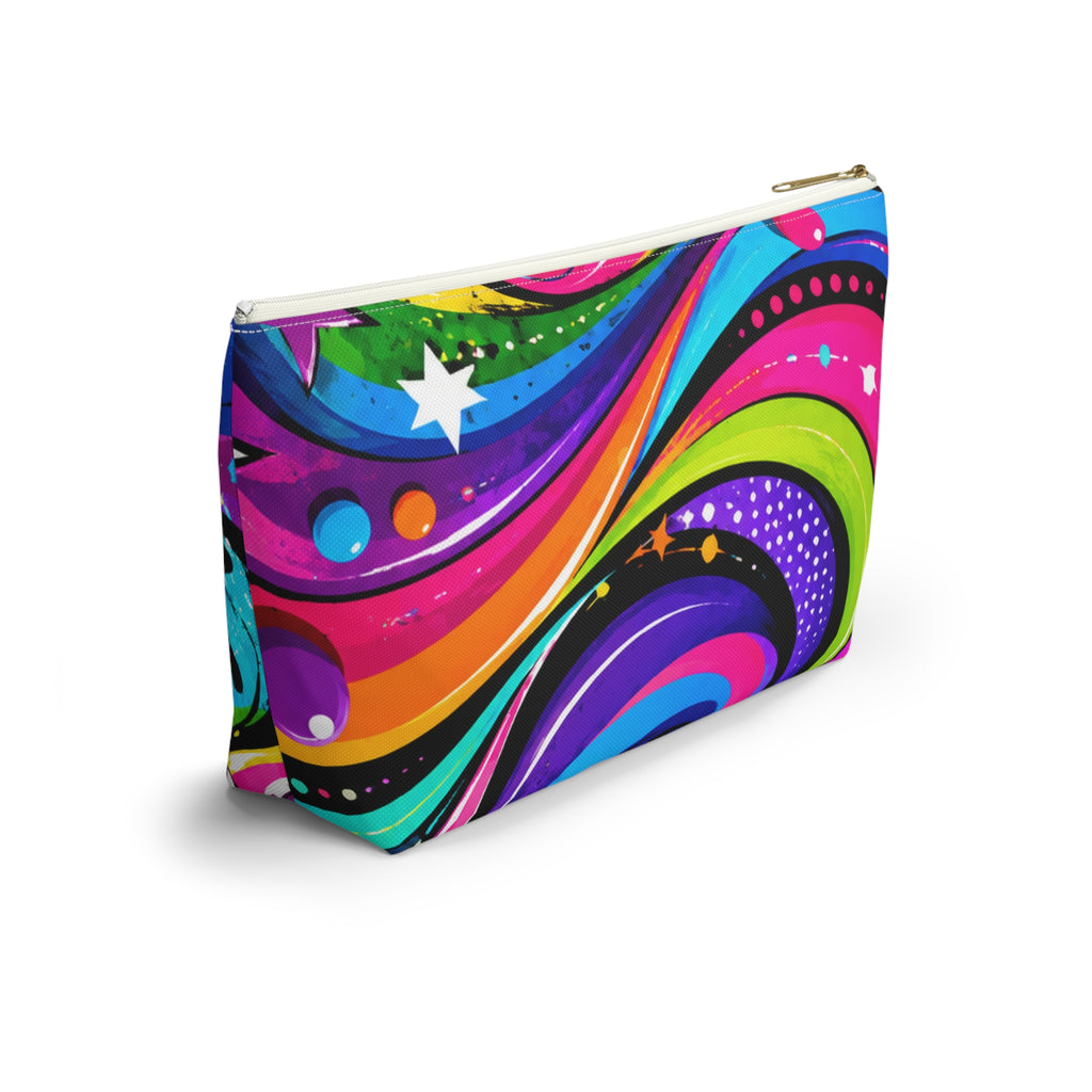 Colorful Pop Art Accessory Pouch — Starburst Cosmetic Bag