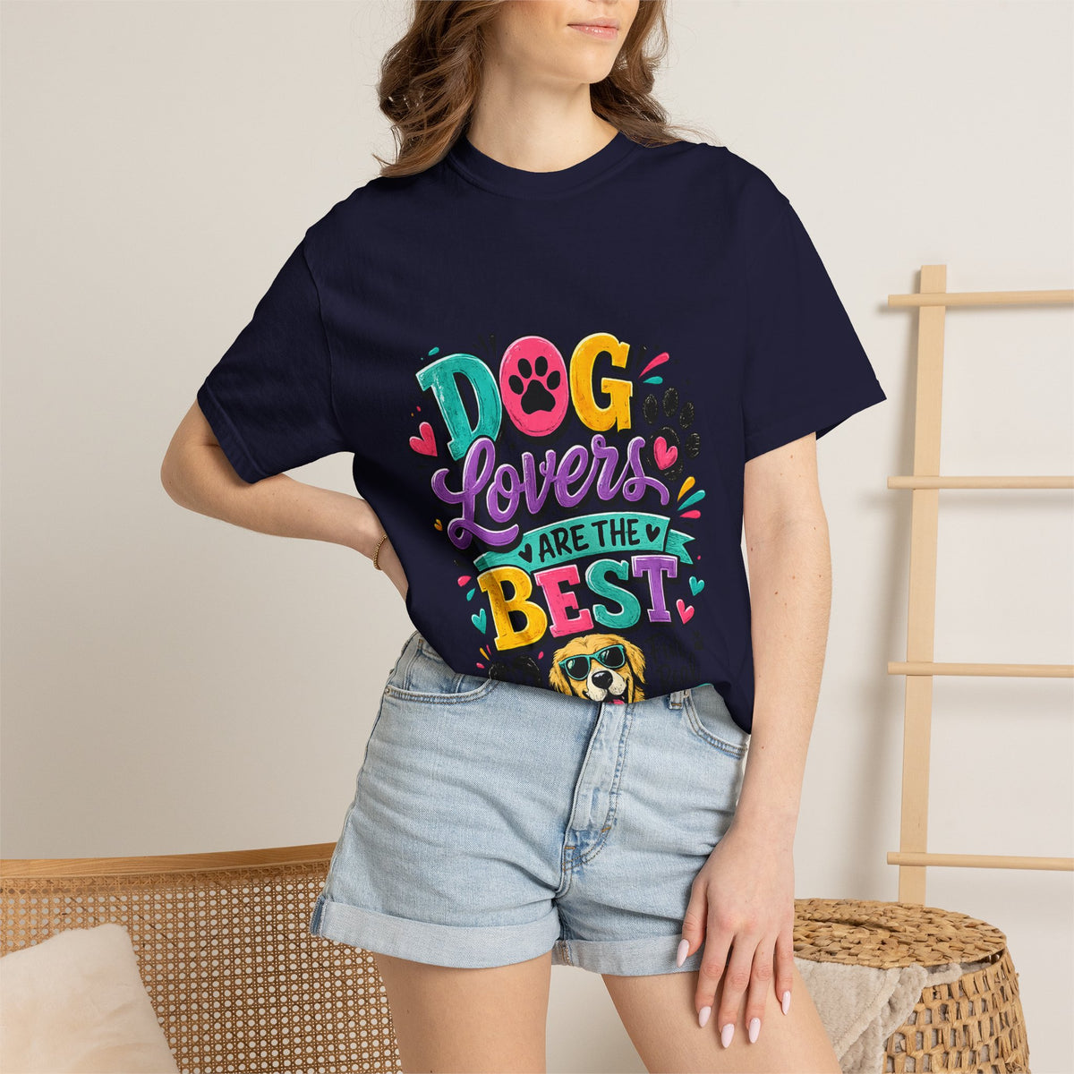 Dog Lovers Are The Best T-shirt | Colorful Paw Print Design
