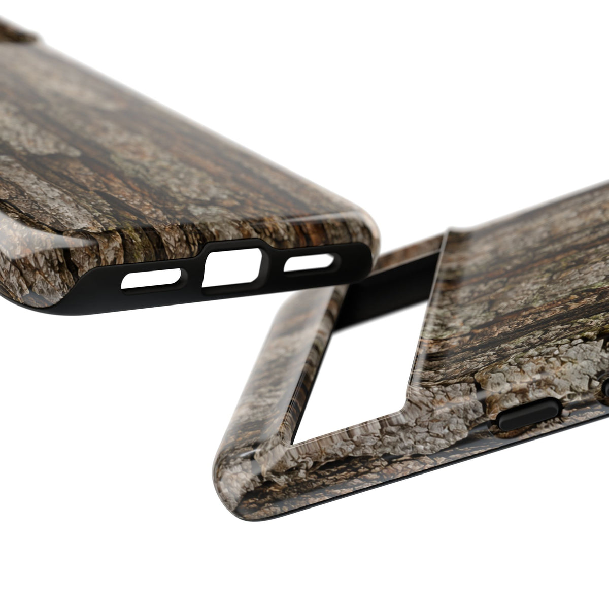 Bark Texture Phone Case - Rugged Woodland Camouflage for Nature Lovers