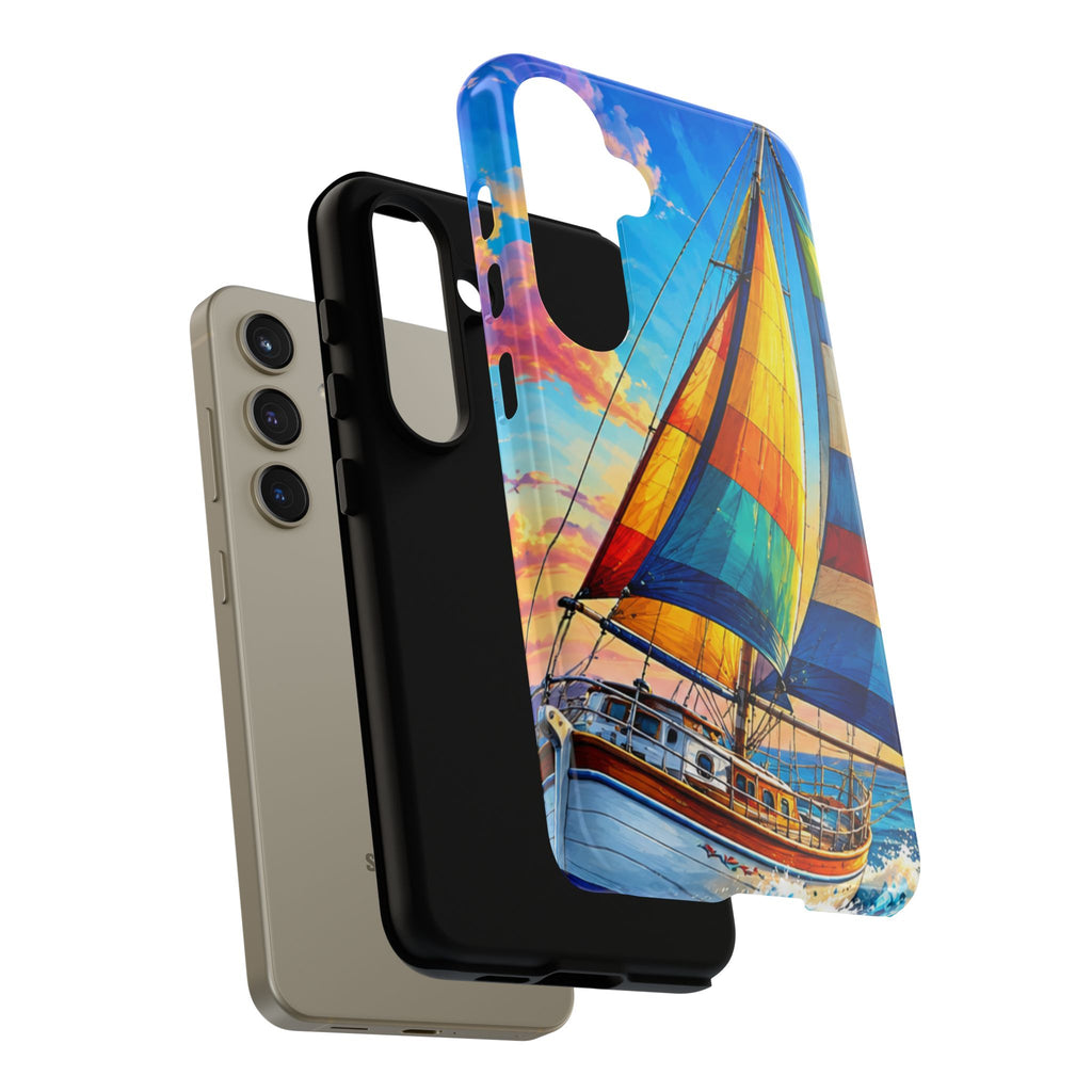 Sailboat Sunset Phone Case — Colorful Nautical iPhone Cover