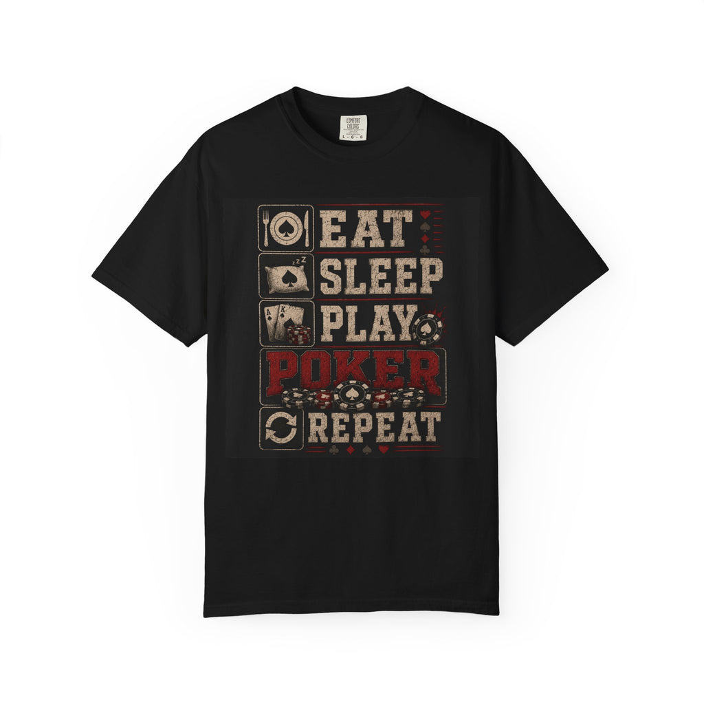 Eat Sleep Play Poker Repeat T-shirt | Poker Graphic Tee