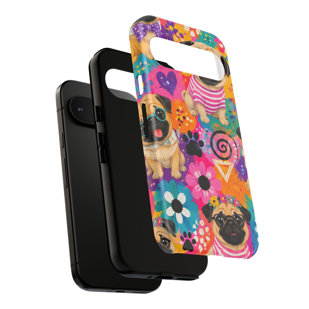 Pug Pop Art Phone Case — Colorful Pug Pattern Tough Case