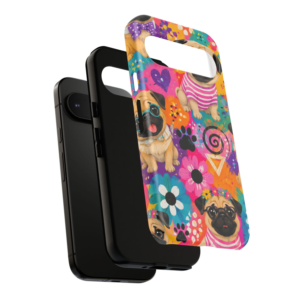 Pug Pop Art Phone Case — Colorful Pug Pattern Tough Case