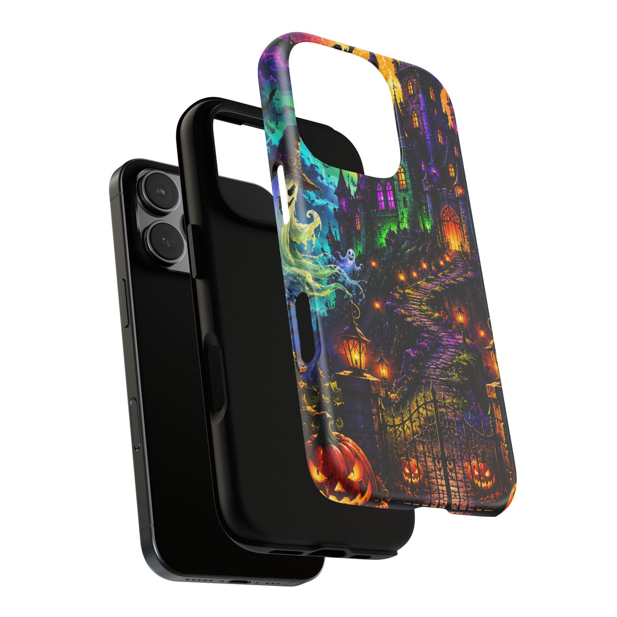 Halloween Haunted Castle Phone Case — Spooky Pumpkin & Ghost Tough Case
