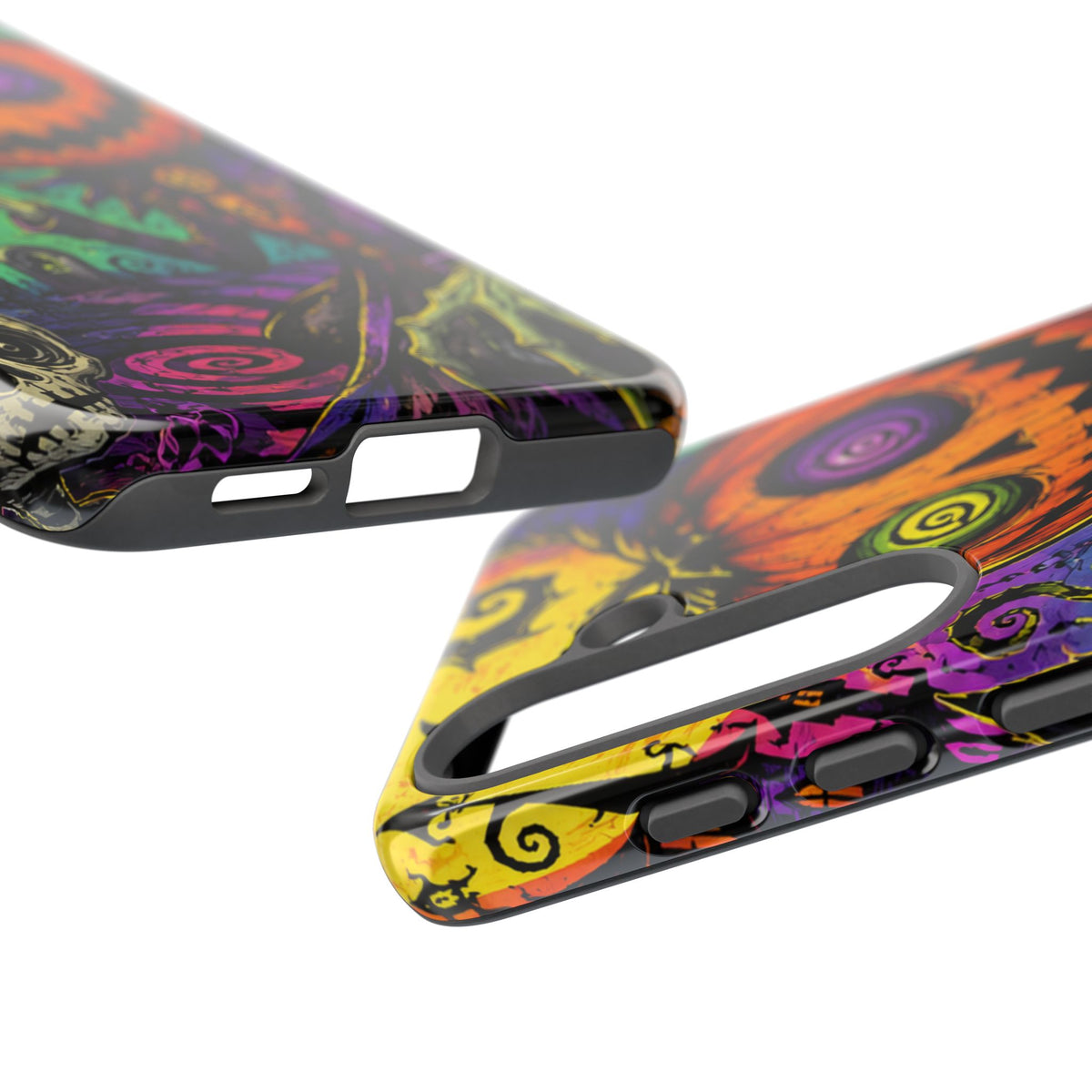 Halloween Pumpkin Skull Phone Case — Psychedelic Jack-o'-Lantern Tough Case