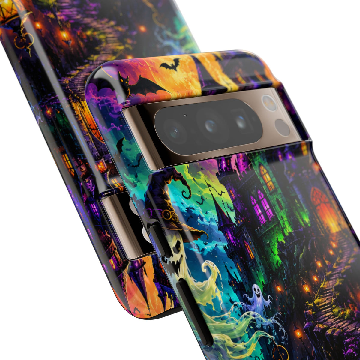 Halloween Haunted Castle Phone Case — Spooky Pumpkin & Ghost Tough Case