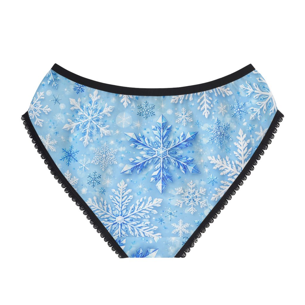 Snowflake Print Women's Briefs — Cozy Winter Holiday Underwear