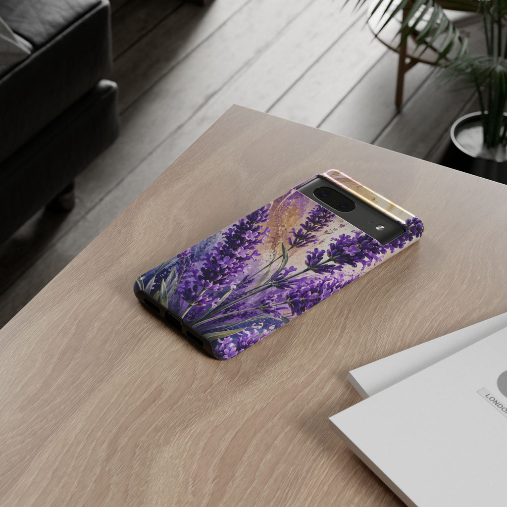 Lavender Bouquet Tough Phone Case — Protective Floral iPhone Case