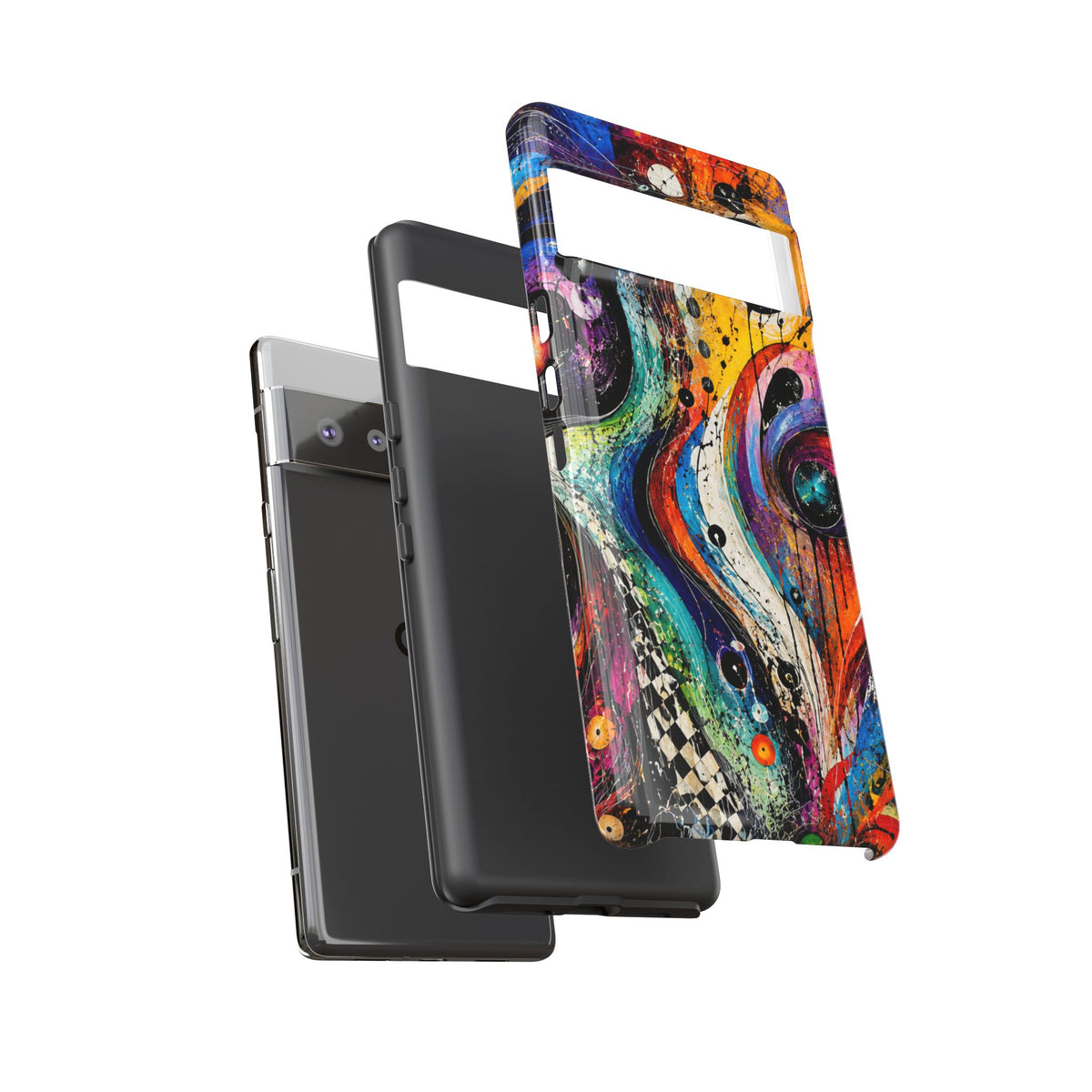 Abstract Cosmic Swirl Phone Case — Colorful Artistic iPhone Tough Case