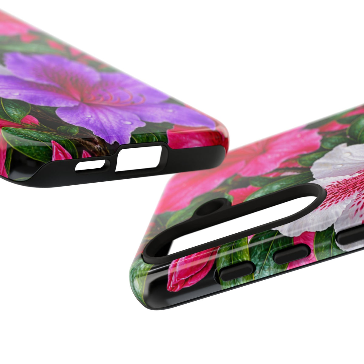 Floral Azalea Phone Case — Vibrant Pink & Purple Blossom Protection