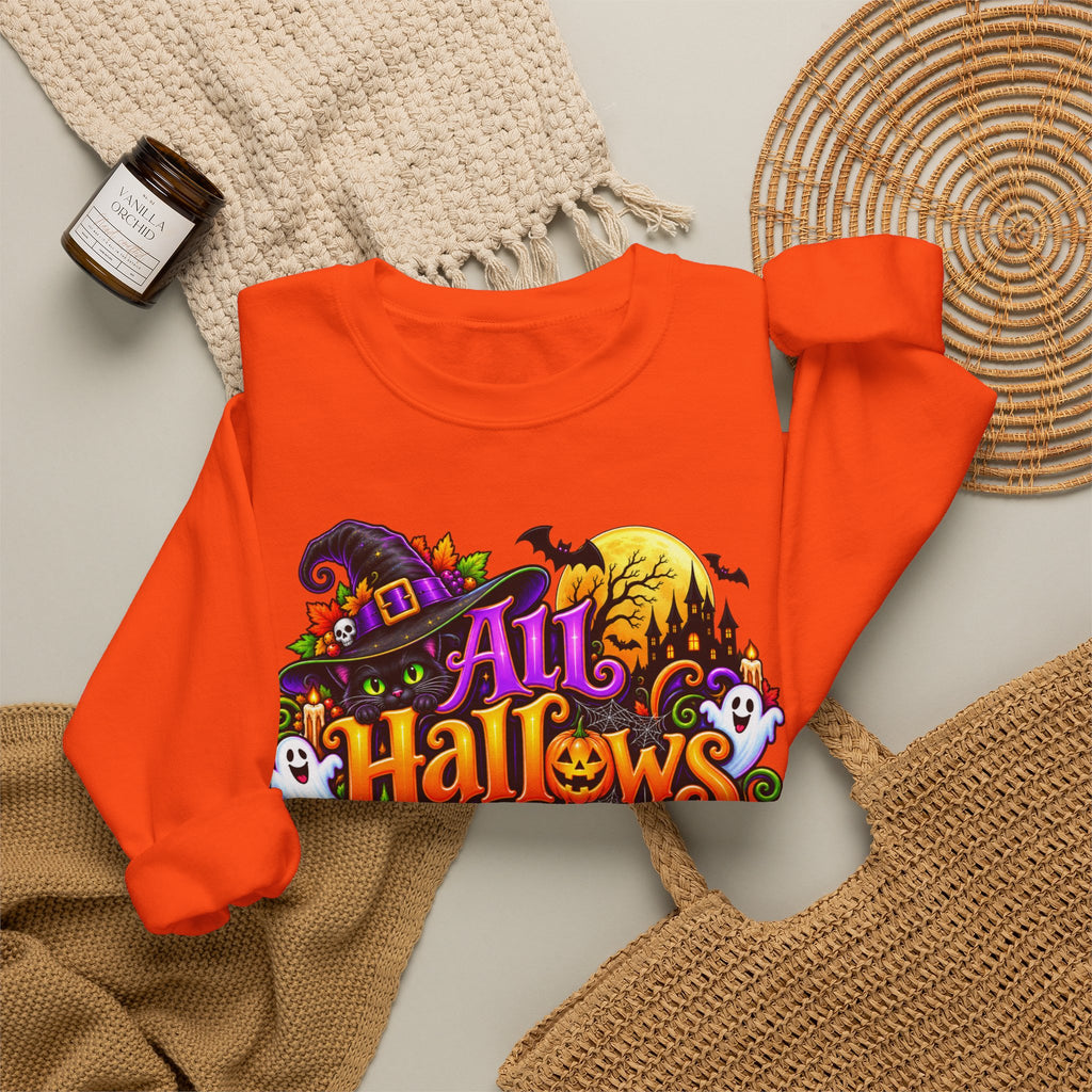 Halloween Crewneck Sweatshirt — "All Hallows Eve" Graphic Pullover