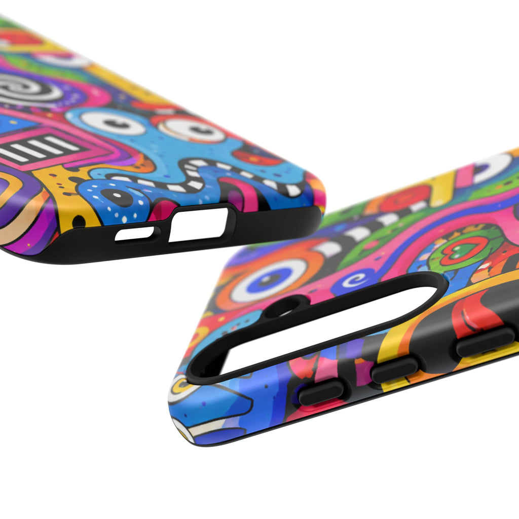 Colorful Abstract Doodle Tough Phone Case