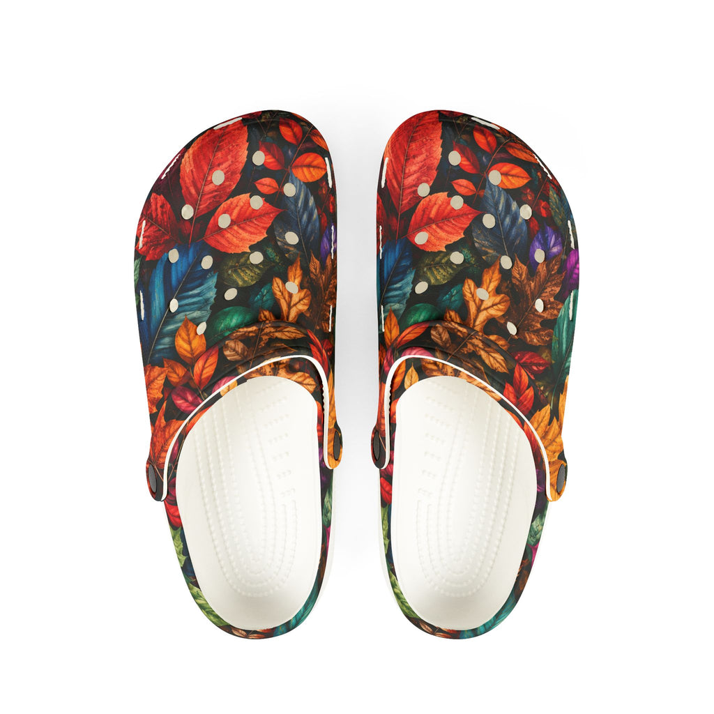 Autumn Floral EVA Foam Clogs — Colorful Fall Garden Slip-Ons