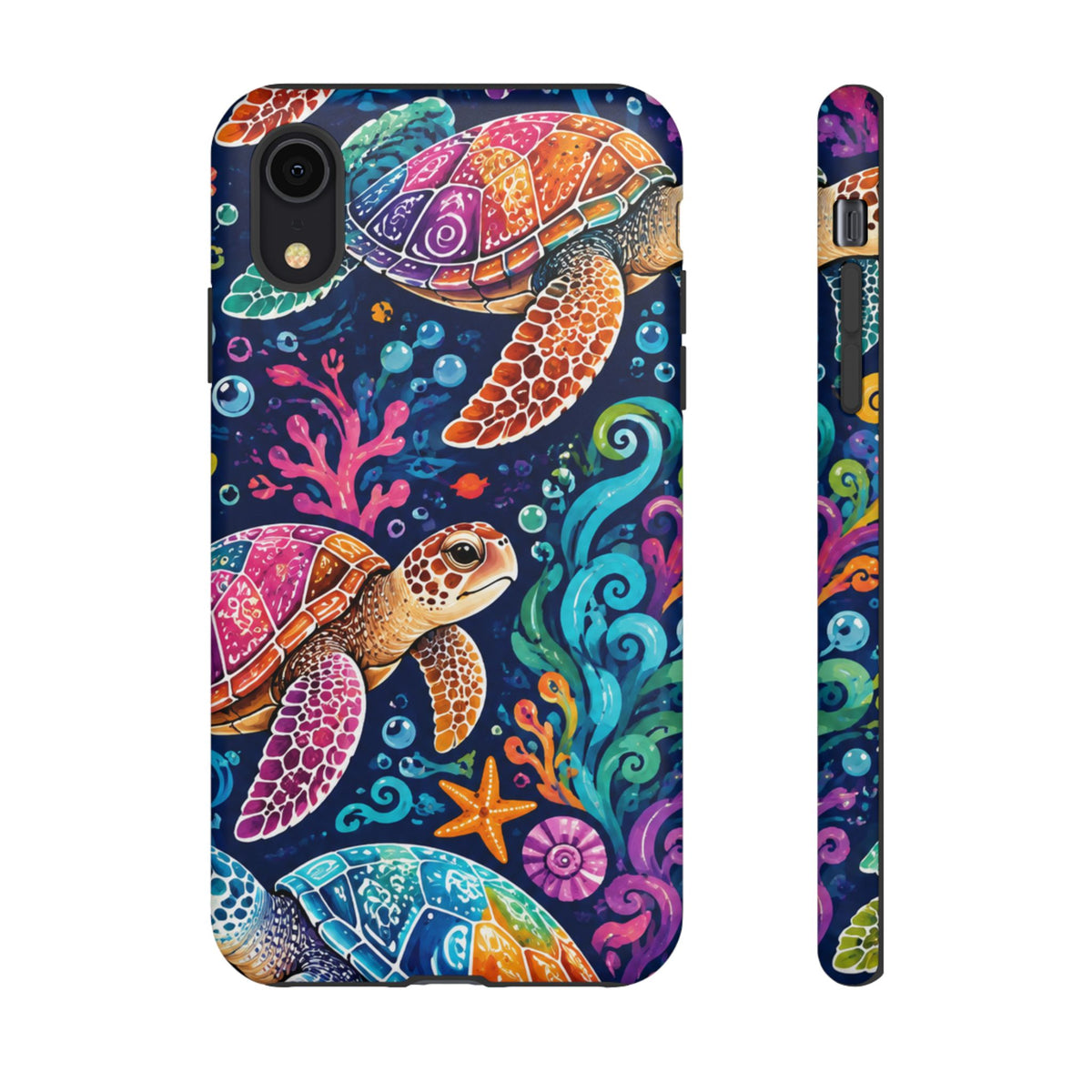 Colorful Sea Turtles phone case | Turtle iPhone case, ocean art