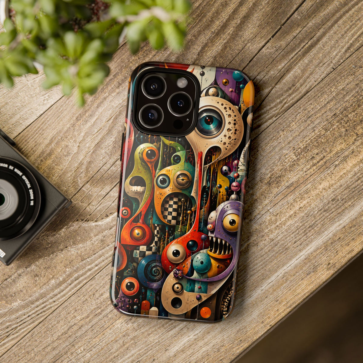 Surreal Monster Art Phone Case — Colorful Abstract Creature Design