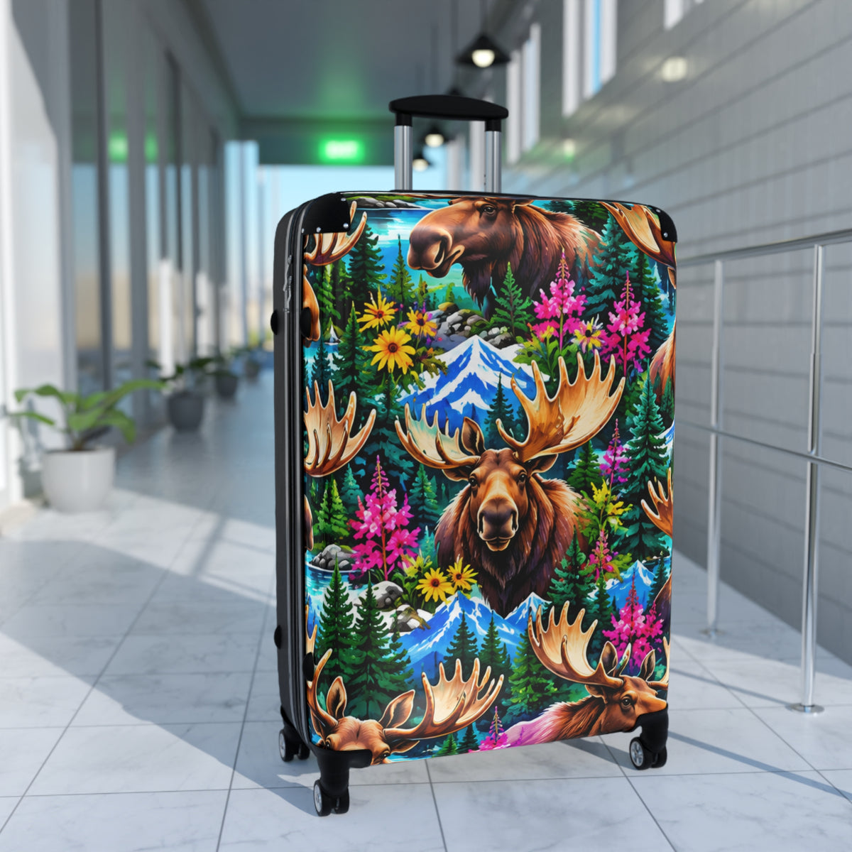 Moose Mountain Suitcase - Vibrant Wilderness Carry-On Luggage