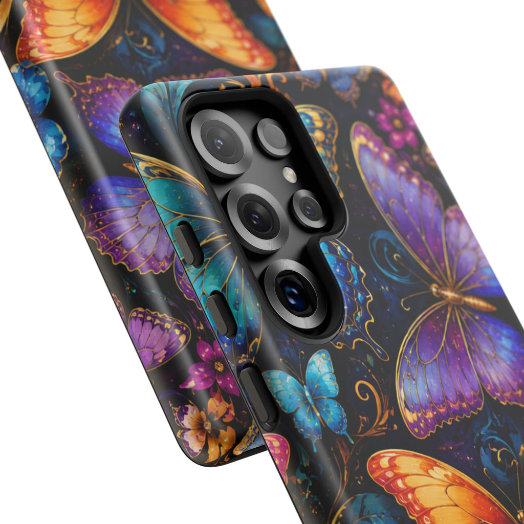 Butterfly Tough Phone Case — Colorful Floral Butterflies Protective Cover