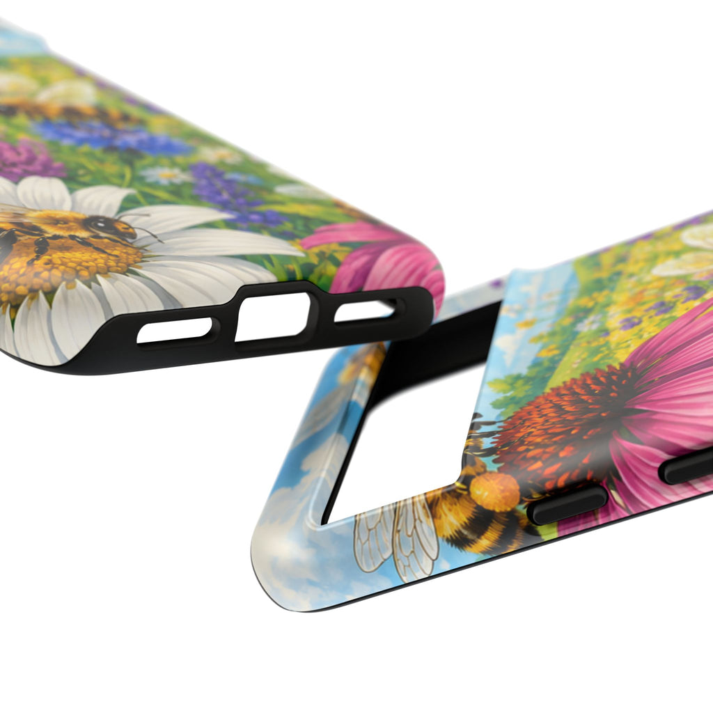 Bee Meadow Phone Case — Floral Honeybee Protective Cover