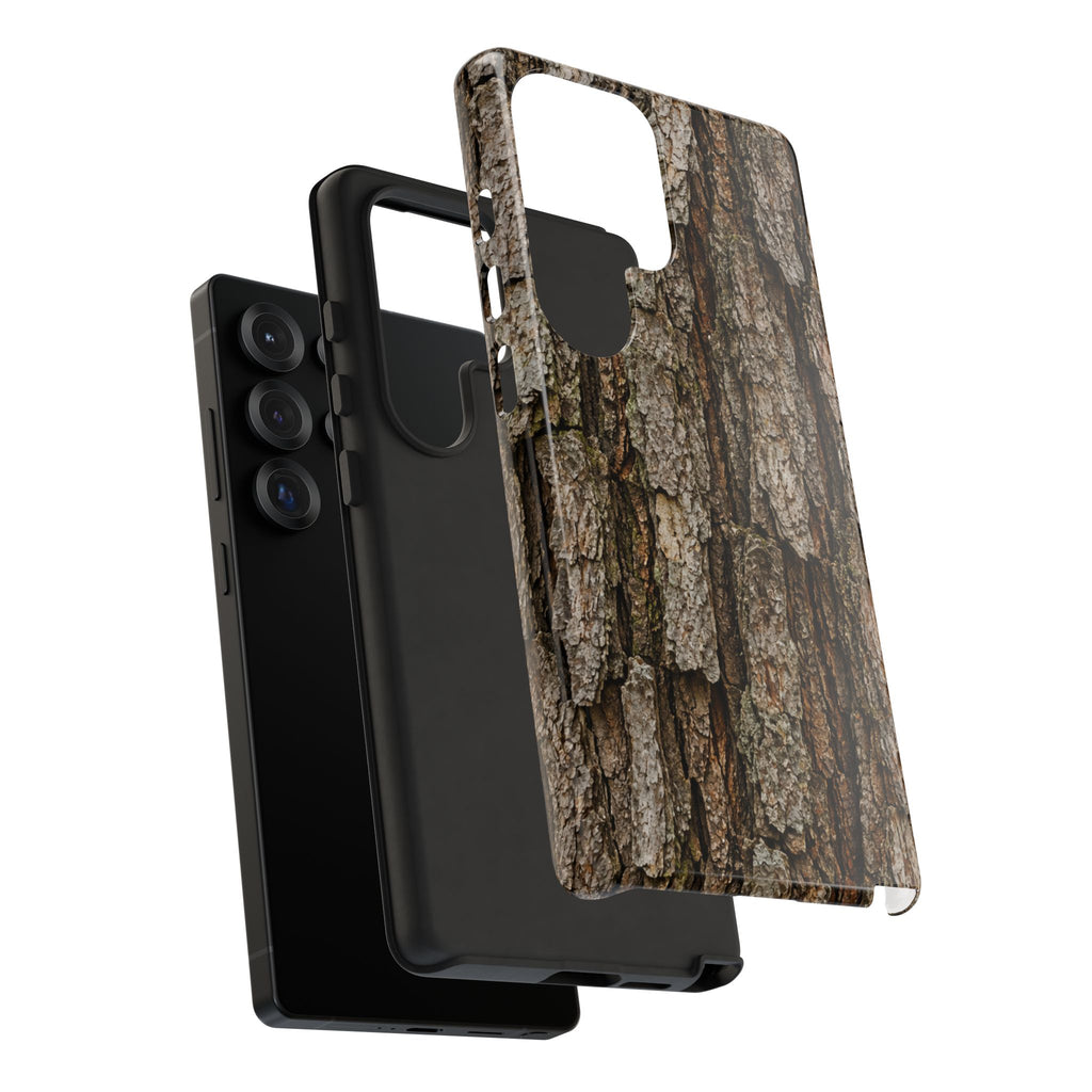 Bark Texture Phone Case - Rugged Woodland Camouflage for Nature Lovers