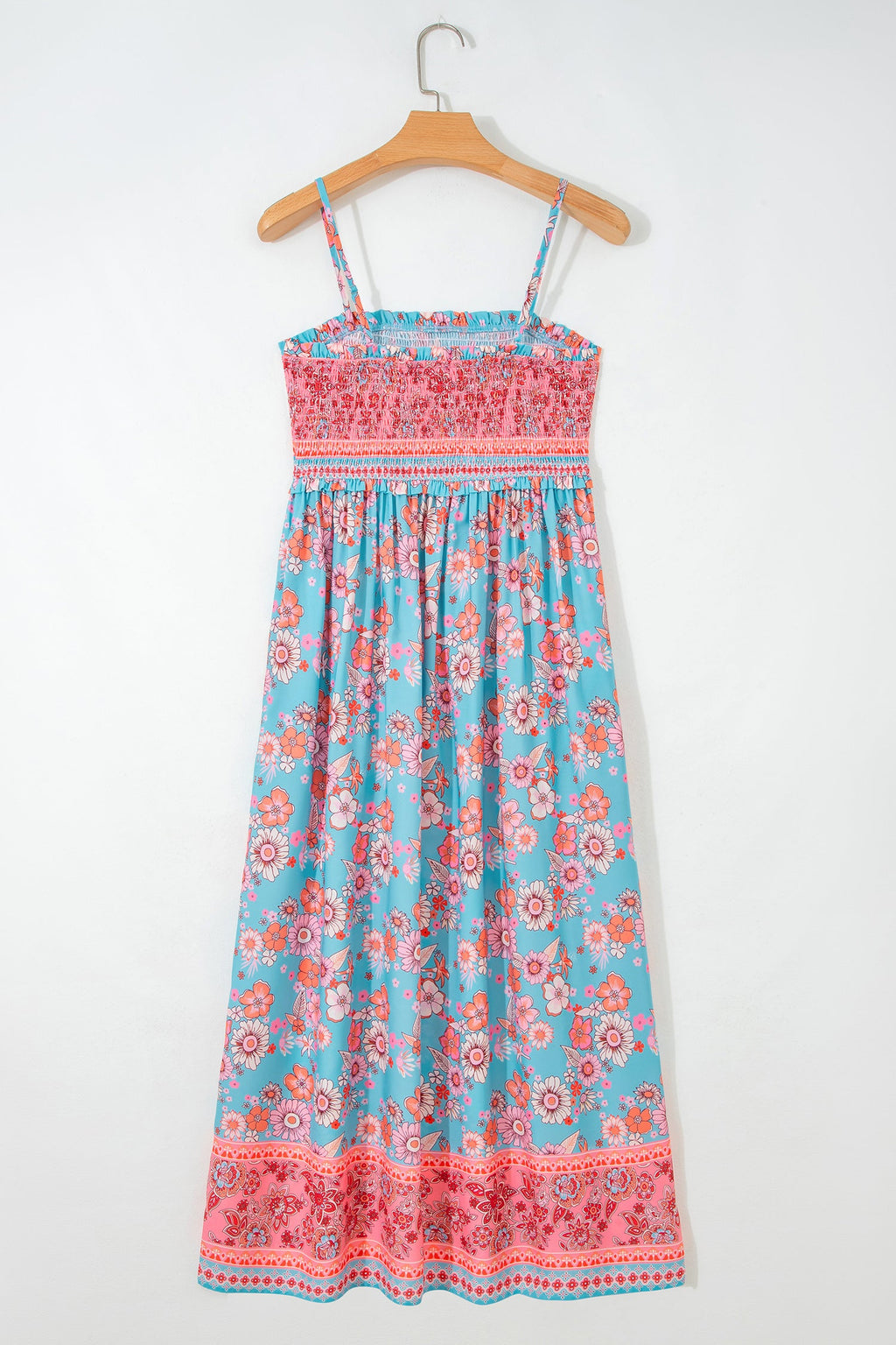 Boho Floral Spaghetti Strap Vacation Maxi Dress