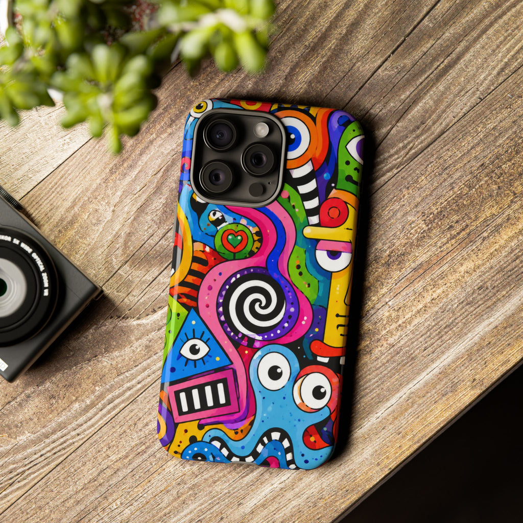 Colorful Abstract Doodle Tough Phone Case