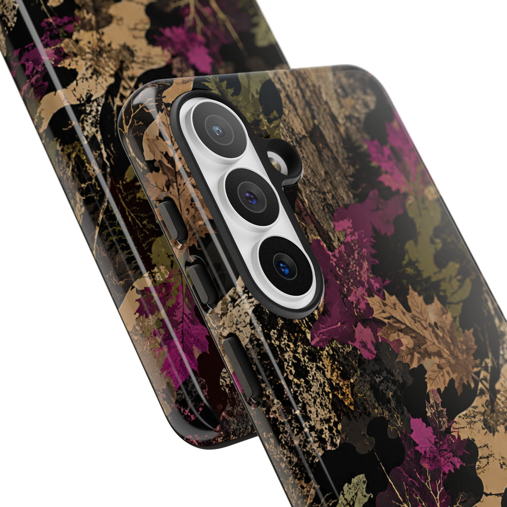 Camo Floral Tough Phone Case — Rugged Nature-Inspired Protection