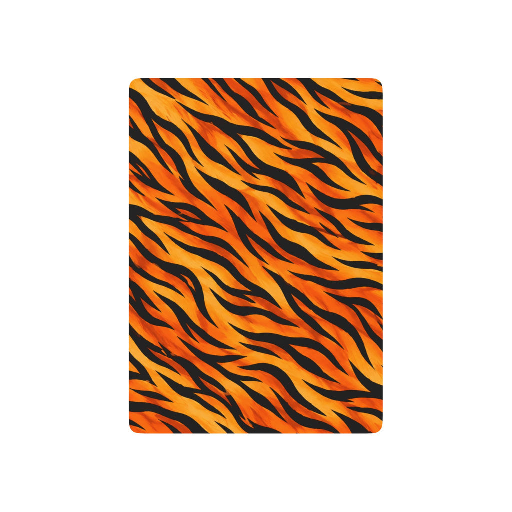 Tiger Stripe Poker Playing Cards – Orange & Black Animal Print Deck