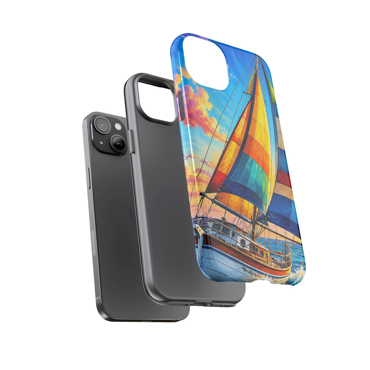Sailboat Sunset Phone Case — Colorful Nautical iPhone Cover