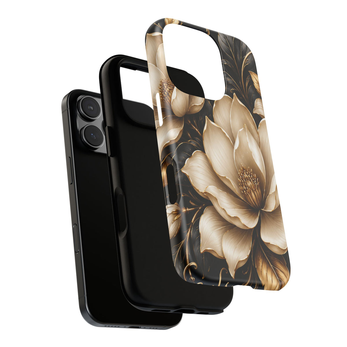 Floral Tough Case — Elegant Gold Magnolia Phone Case