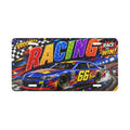 Racing Car Number 66 Vanity Plate | Metal License Plate