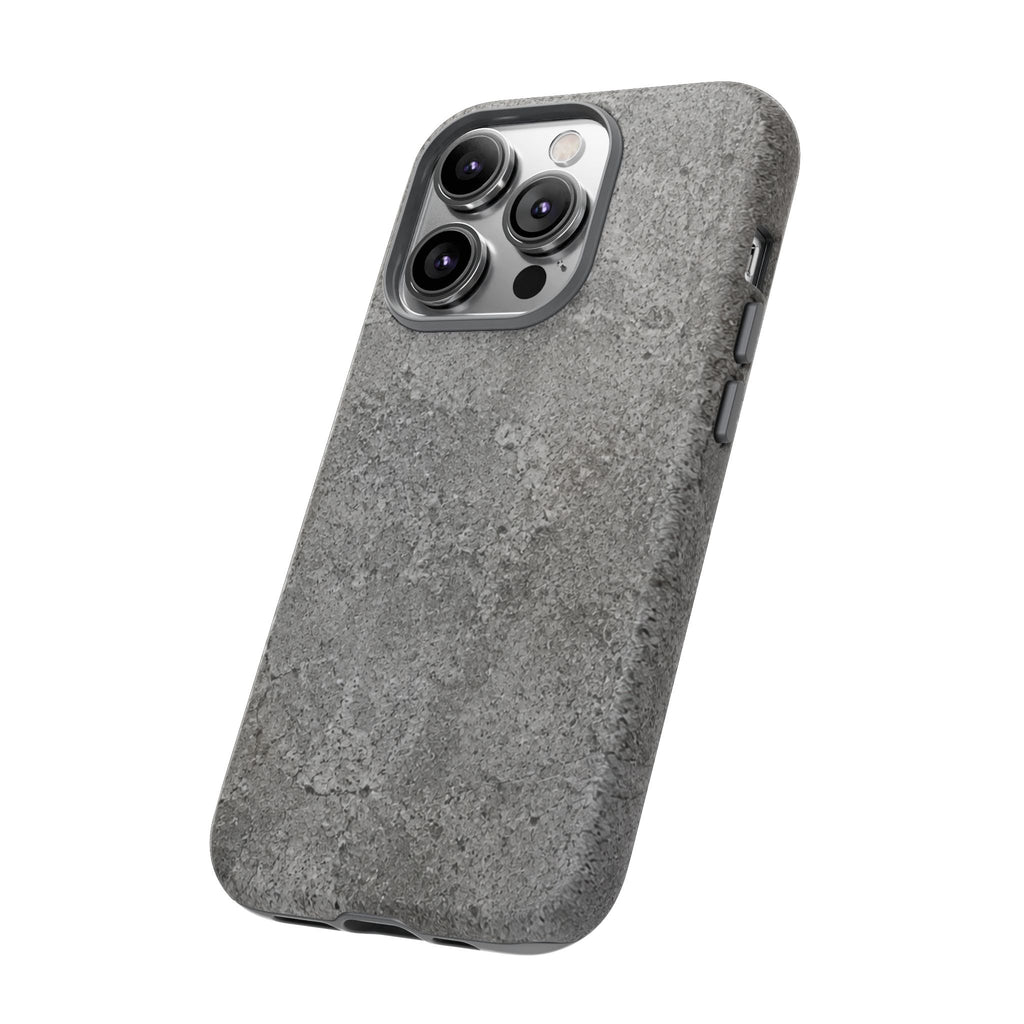 Concrete Texture Phone Case — Rugged Grey Protective iPhone Cover