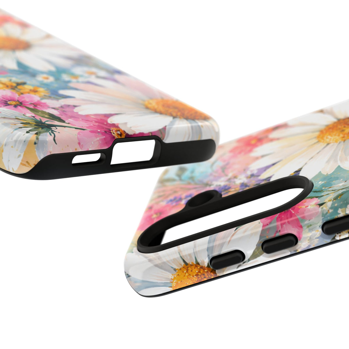 Floral Daisy Phone Case — Watercolor Daisies Protective Tough Case