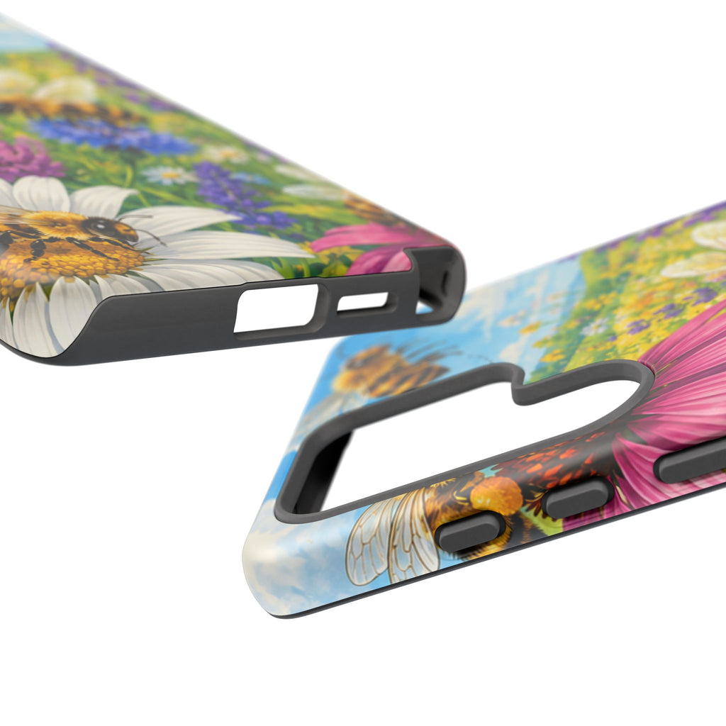 Bee Meadow Phone Case — Floral Honeybee Protective Cover