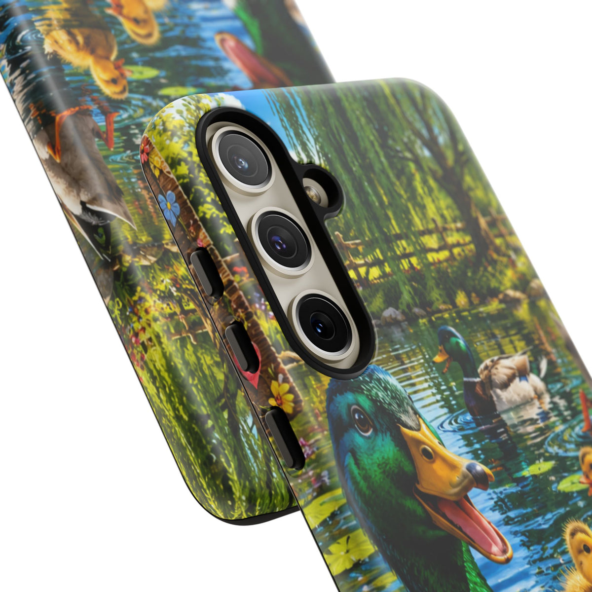 Duck Family Phone Case — Cute Mallard & Ducklings Protective Tough Case